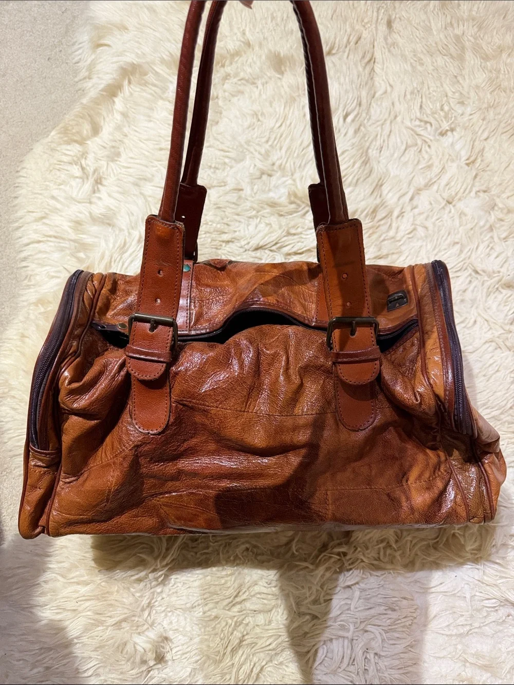 Authentic/ Genuine Leather Tote Bag 20”x10”x9